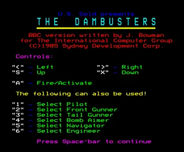 Dam Busters, The (19xx)(U.S. Gold)[DAMBUS1] screen shot title